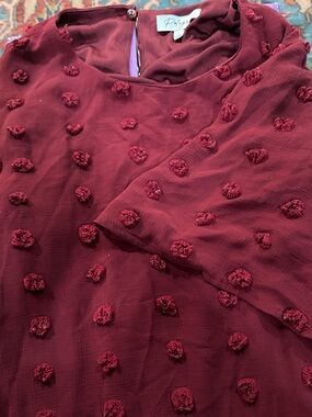 Polagram Deep Wine Textured Top